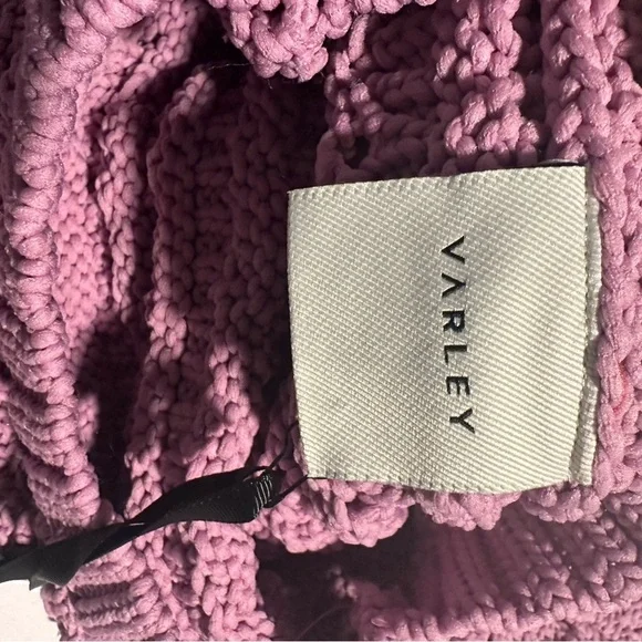 Varley Fillmore Knit Top Women's XL Lilac Purple Cropped Short Sleeve Sweater - Picture 7 of 10